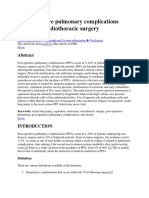 Post Operative Pulmonary Complication