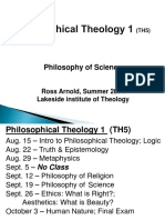 Philosophy of Science: Ross Arnold, Summer 2014 Lakeside Institute of Theology