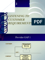 Listening To Customer Requirements