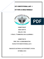SUBJECT: Constitutional Law - I Project Topic: Is India Federal?