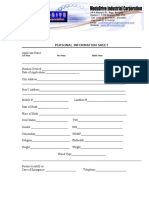 Modudrive Applicant Information Sheet