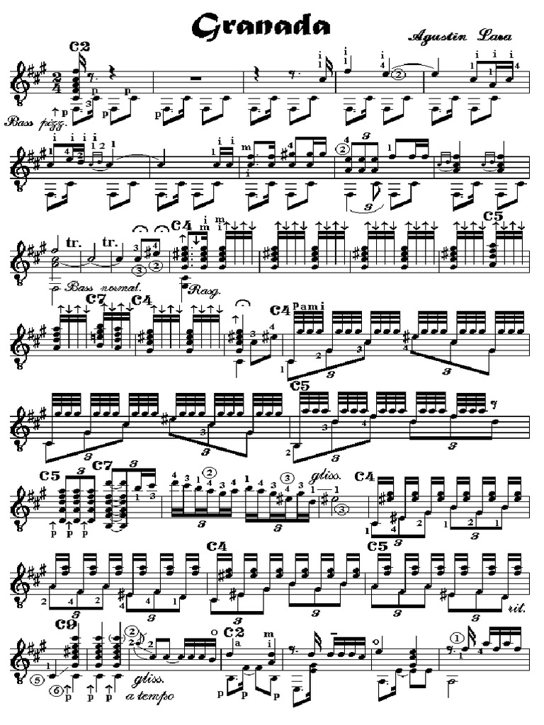 Granada (Agustín Lara) Arr. by Morel PDF