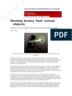 Monkey Brains Feel Virtual Objects.