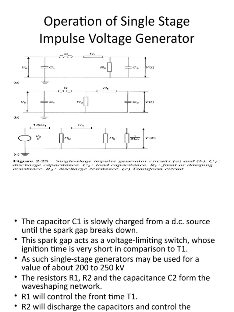 Single Stage Impulse Voltage Generator | PDF