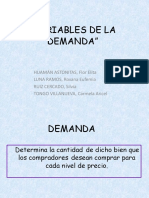 Variables de Demanda