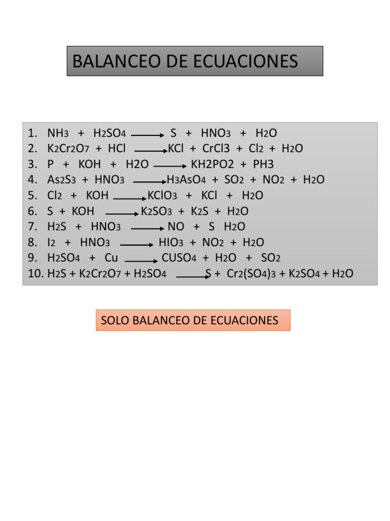 K2cr2o7 K2so3 H2so4 Cr2 So4 3 K2so4 H2o
