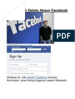 Cara Mudah Delete Akaun Facebook