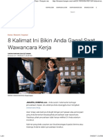 8 Kalimat Ini Bikin Anda Gagal Saat Wawancara Kerja - Kompas