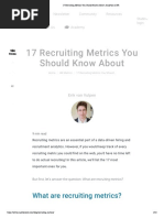 17 Recruiting Metrics Analytics in HR