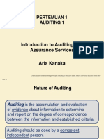 Pertemuan 1 Auditing 1: Introduction To Auditing and Assurance Services