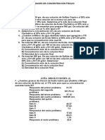 Cálculos de concentración de soluciones químicas