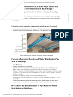 How To Determine Suitable Pipe Sizes For Water Distribution in Buildings