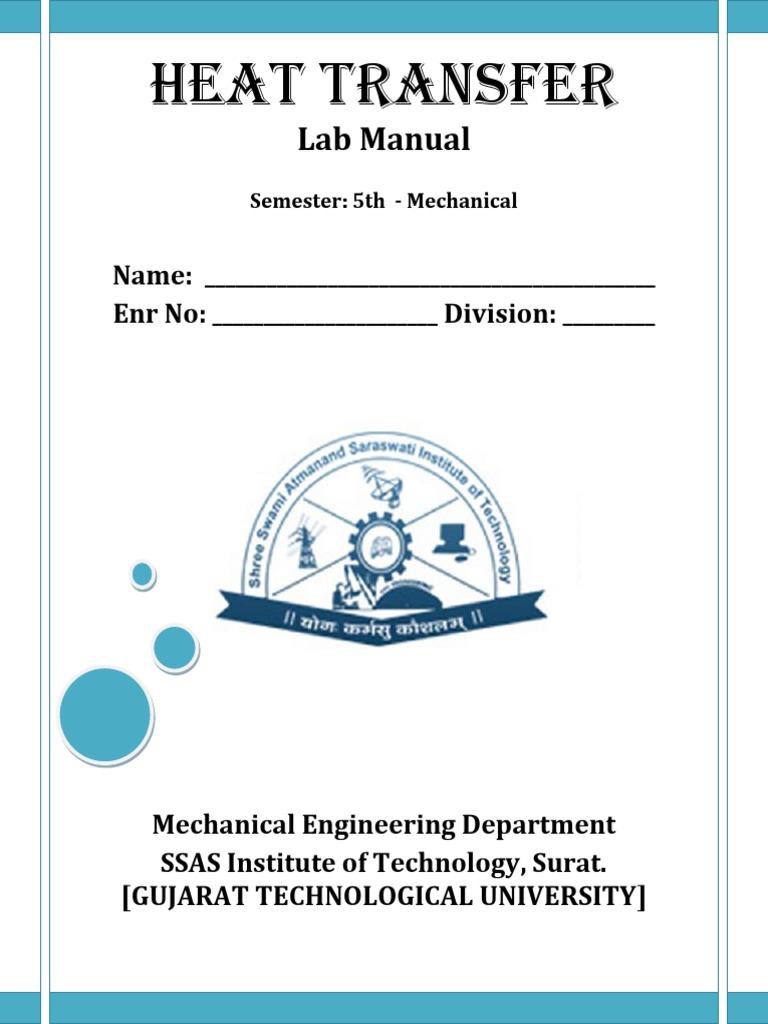 Heat Transfer Lab Manual PDF Heat Transfer Non Equilibrium