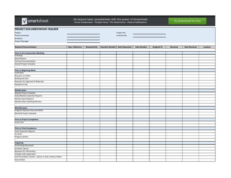 Excel Construction Project Management Templates Construction