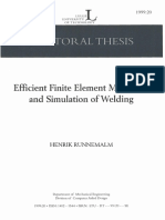 Efficient Finite Element Modelling and Simulation of Welding