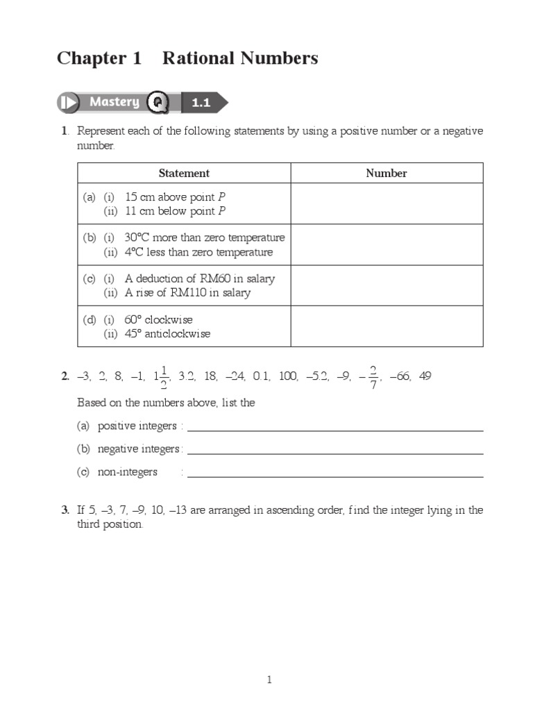 Understanding Rational Numbers | PDF