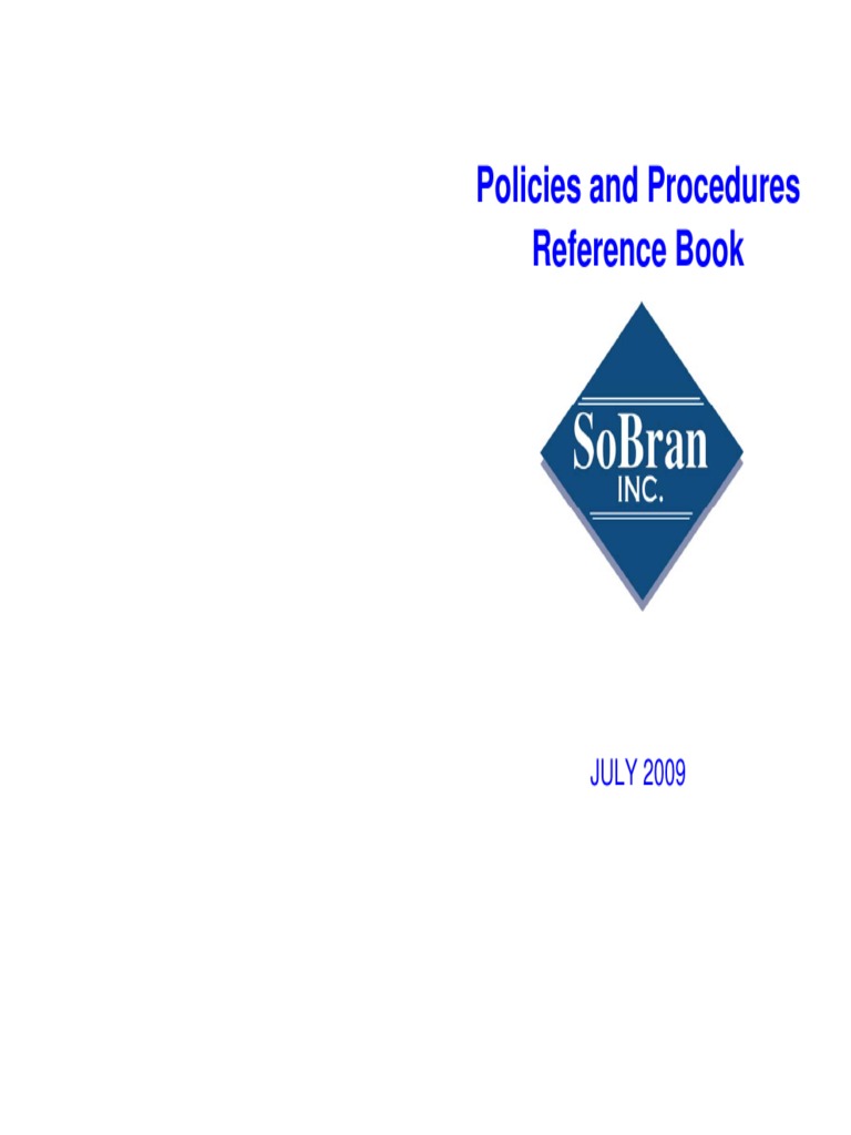 Policies and Procedures Reference Book: JULY 2009 | PDF | Harassment ...