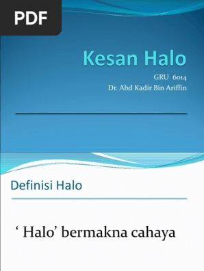 Kesan Halo Pdf