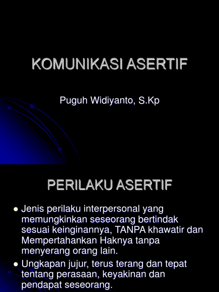 Komunikasi Asertif | PDF