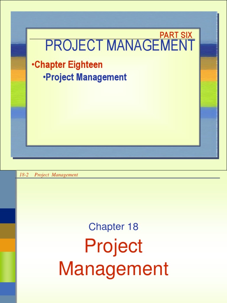 Project Management: - Chapter Eighteen | PDF | Project Management ...