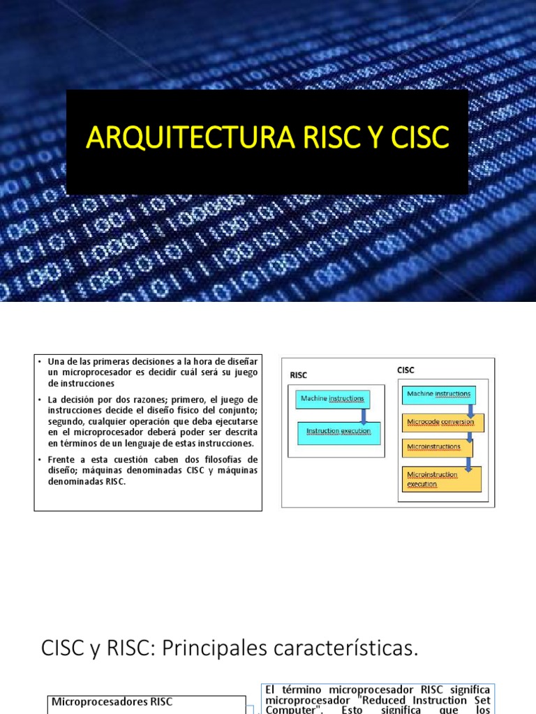 Arquitectura Risc y Cisc | PDF | Unidad Central de procesamiento ...