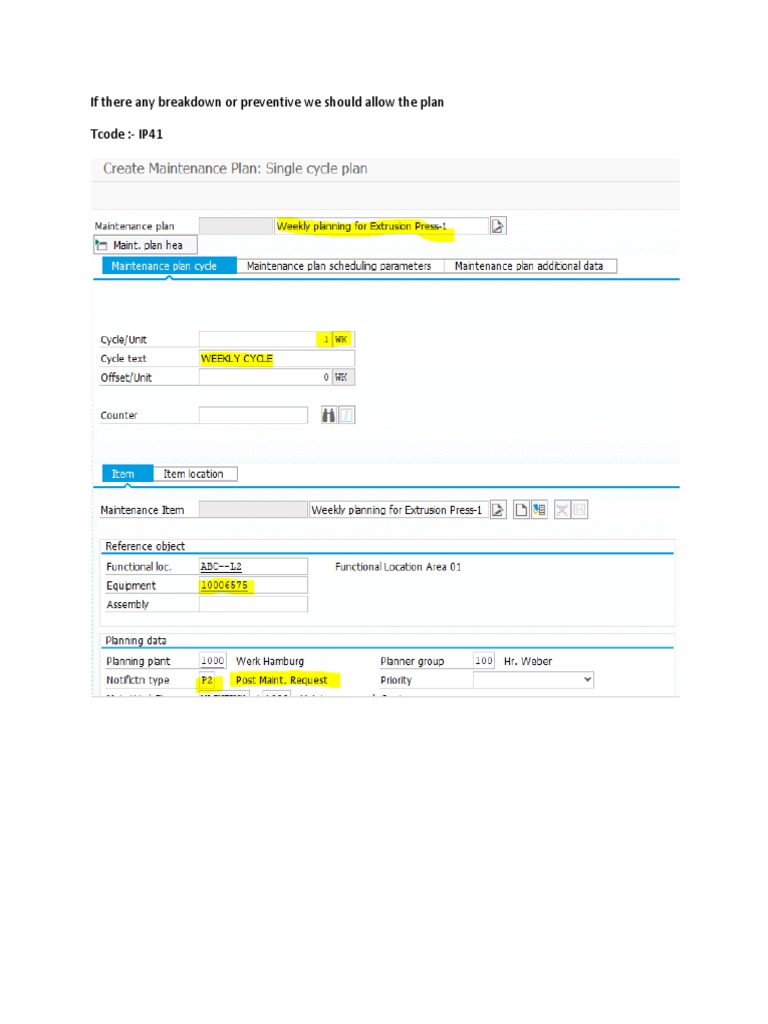 Maintenance Plan Scheduling Guide | PDF