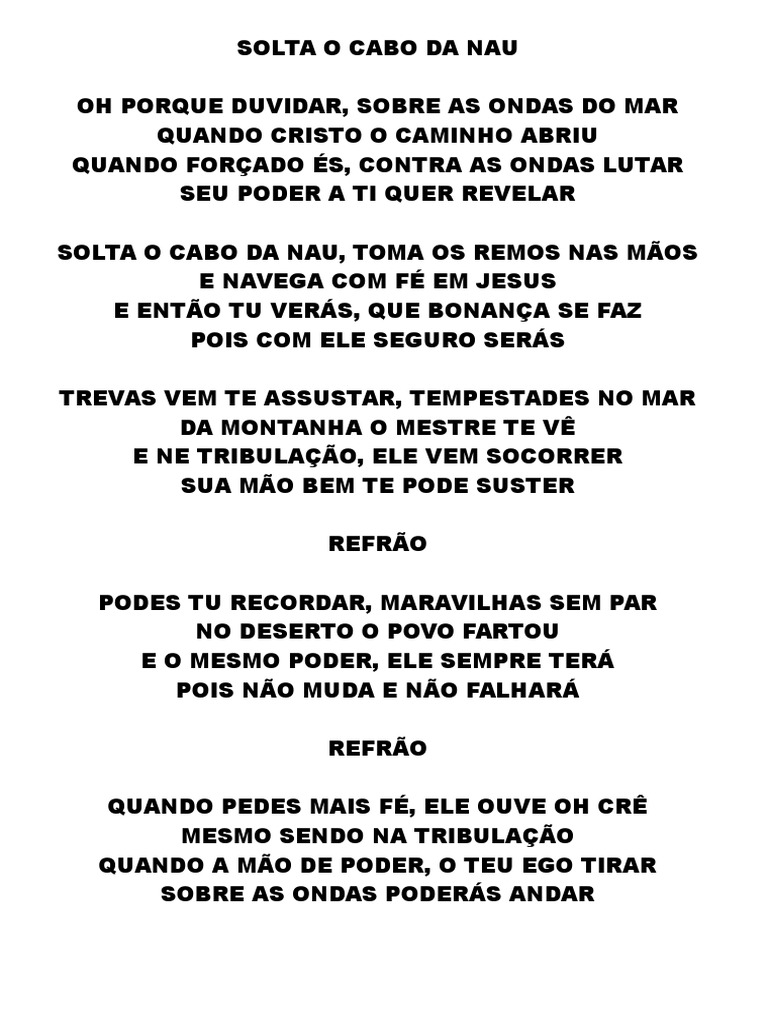 Solta o Cabo Da Nau | PDF