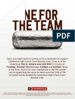 Onefor Theteam: Tuesday, October 23rd Between 4:00pm and 8:00pm. Bring