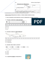 1°Evaluación de  Matemáticas mediciones