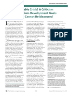 An Immeasurable Crisis? A Criticism of The Millennium Development Goals and Why They Cannot Be Measured