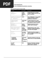 Documentation Conventions: Text and Programming Code