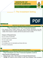 Module 1The Investment Setting. Investment Environment and Markets [Autosaved]
