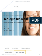 Teologia Bíblica Interconfessional Graduação EAD - Uninter