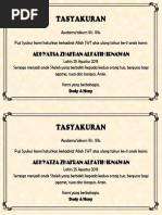Contoh Kartu Ucapan Aqiqah Bayi Pada Berkat (Kotak Nasi) (1)