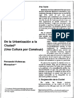 De La Urbanización A La Ciudad (Una Cultura Por Construir) PDF