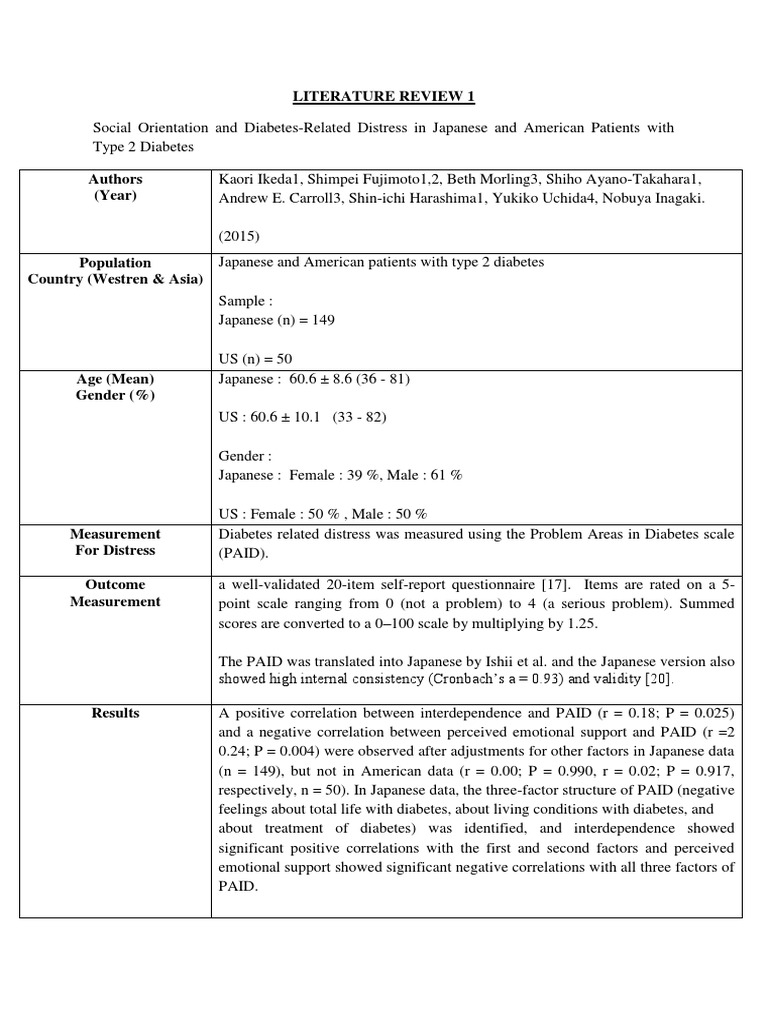 Literature review on diabetes mellitus type 2 pdf image