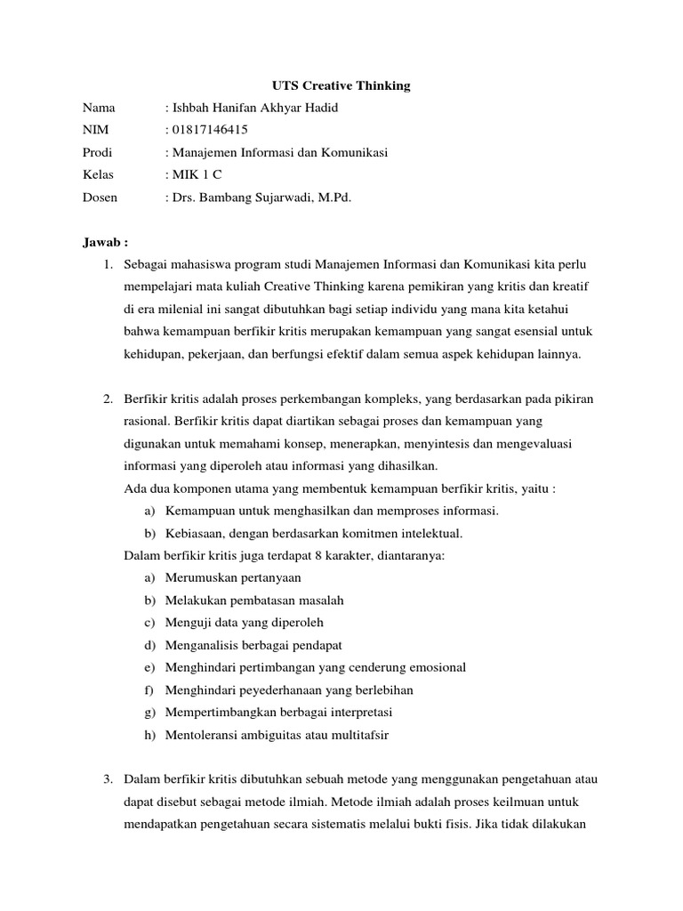 Creative Thinking | PDF