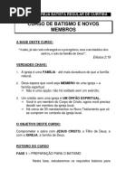 Curso de Batismo e Novos Membros