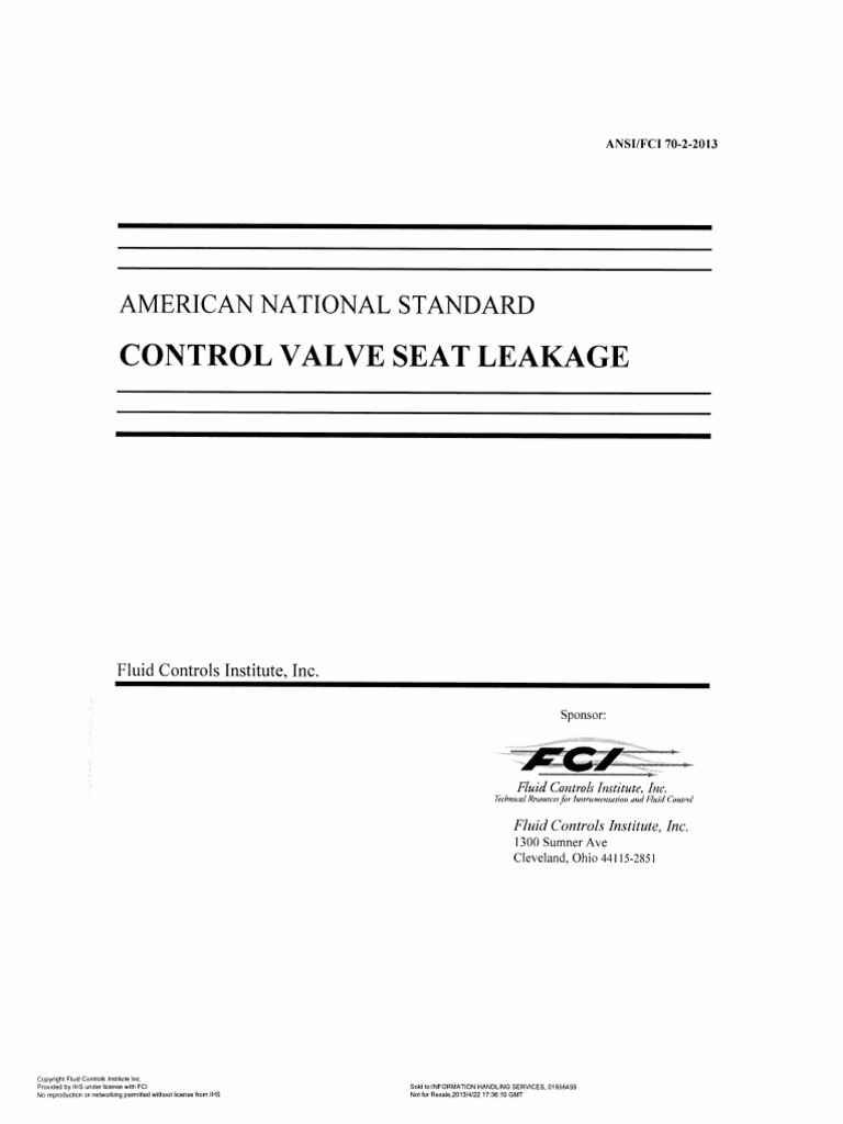 Ansi Fci70 PDF | PDF