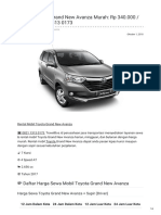 Rental & Sewa Toyota Grand New Avanza Harian Murah 0821 1313 0173 TravelBos - Id