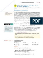 Multiplication and Division of Real Numbers: Section