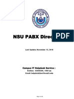 PABX Directory - 13 November 2016
