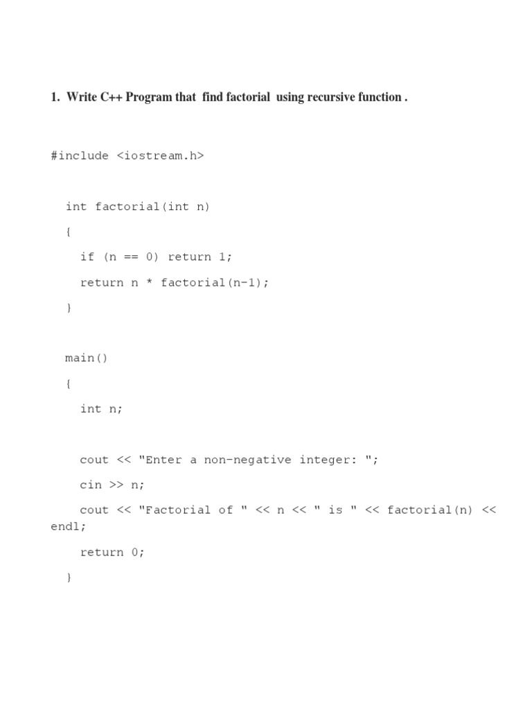 Recursive Functions in C++: Calculating Factorials, Powers, and ...