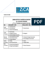 December 2016 Timetable ZICAACC