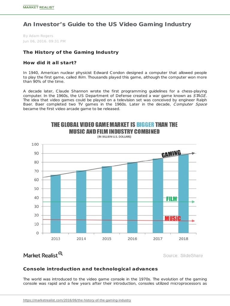 Evolution of the Gaming Industry | PDF | Virtual Reality | Video Games