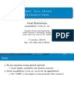 CS685: Data Mining: Arnab Bhattacharya