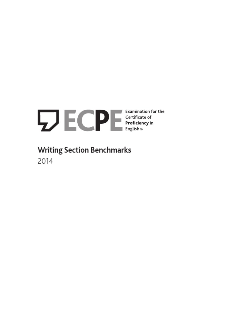 ECPE Writing Benchmarks PDF | PDF | Vocabulary | Rhetoric