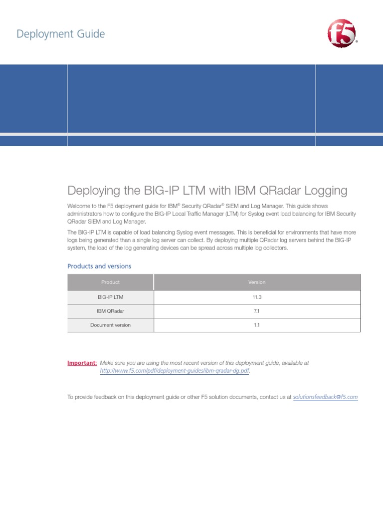 Ibm Qradar DG | PDF | Port (Computer Networking) | Load Balancing ...