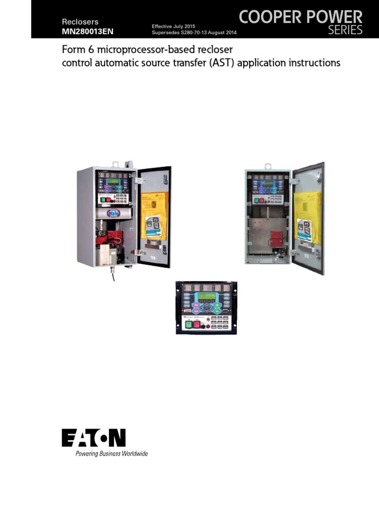 Form 6 Microprocessor-Based Recloser Control Automatic Source Transfer ...