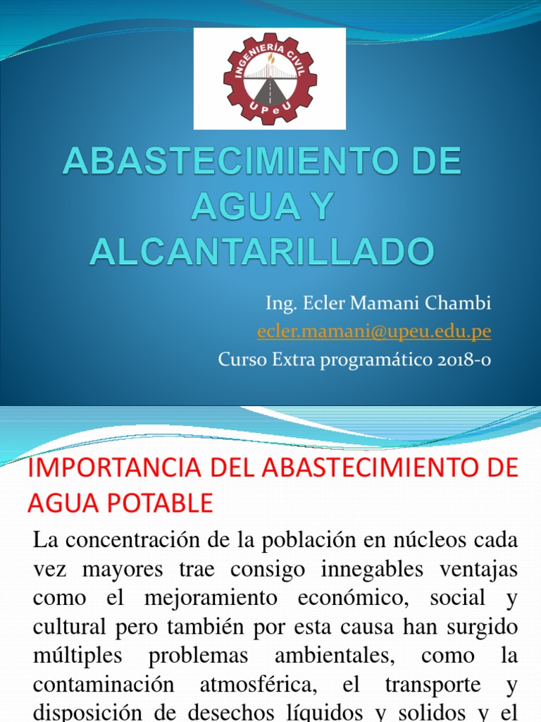 Abastecimiento de Agua y Alcantarillado | PDF | Red de abastecimiento ...